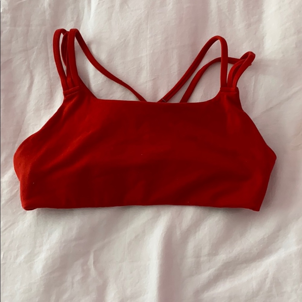 Red athleta sports bra